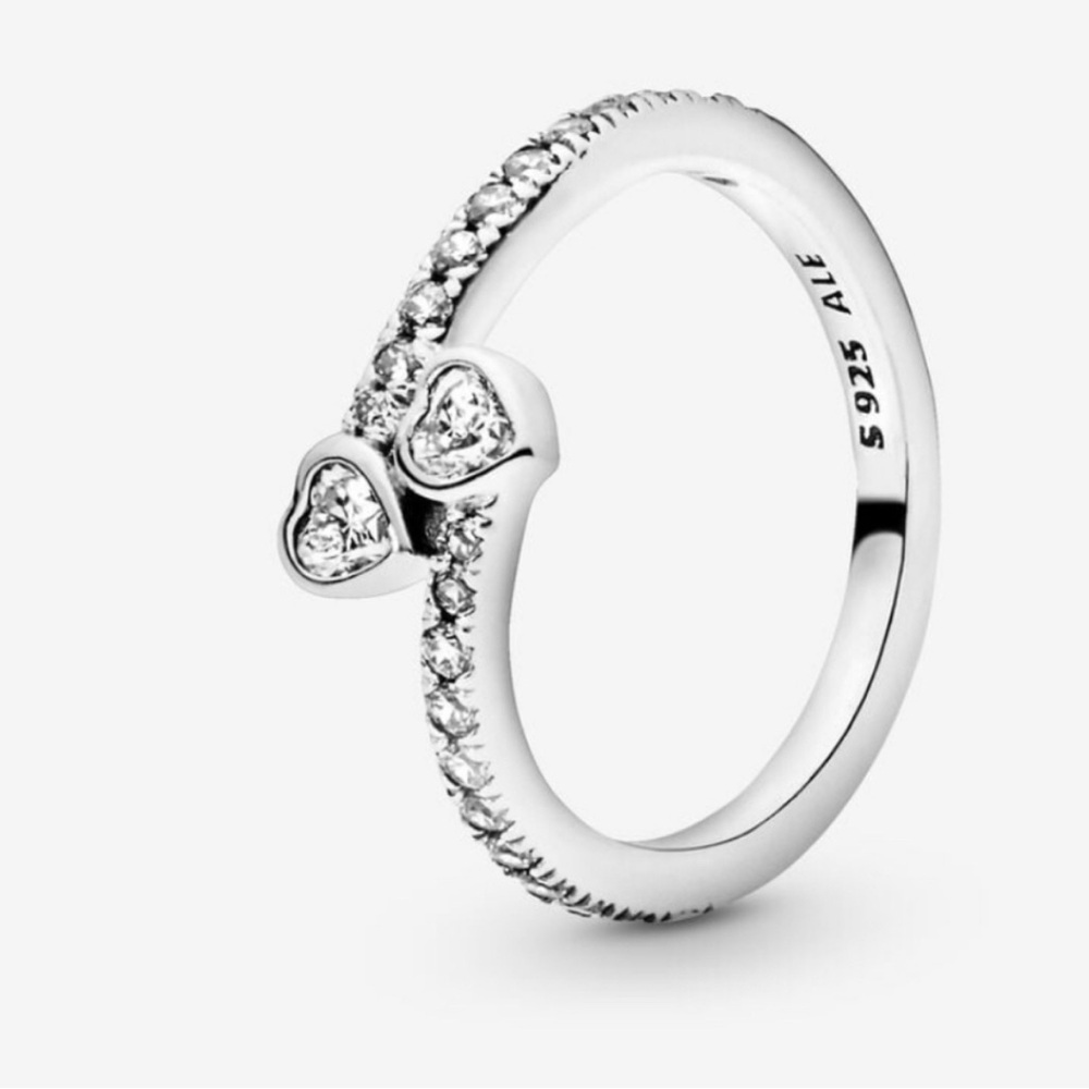 Pandora Silver Heart Pavé Ring